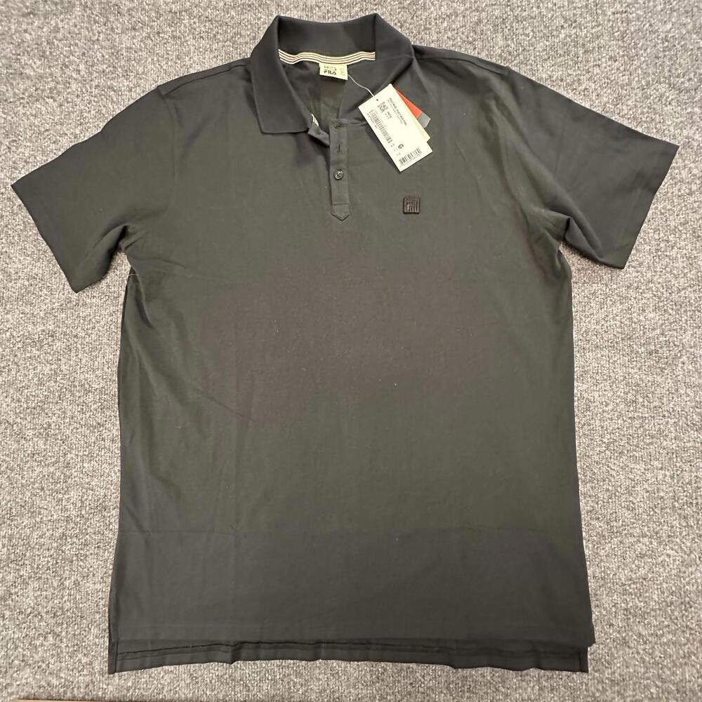 Fila Men's Black Polo‎ Shirt Size L NWT #315